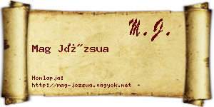 Mag Józsua névjegykártya